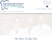 Tablet Screenshot of newburyportdental.com